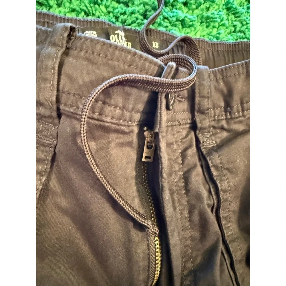 Hollister Cargo Pants Mens XS Black Excellent Epic Flex Straight Leg Utility